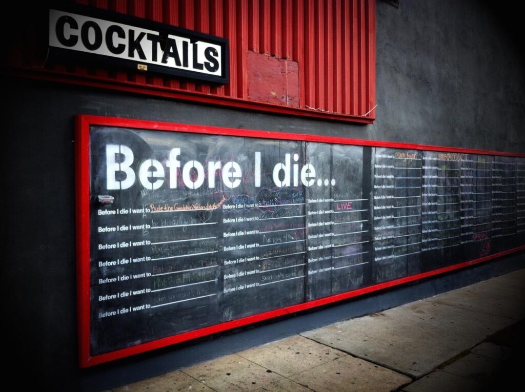 chalkboard, bar, wish, bucket list, plan, write, to do, blackboard, sign, bucket list, bucket list, bucket list, bucket list, bucket list